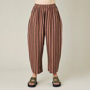 Beyond Nine Mabel Biscuit Stripe Linen Trousers